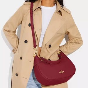 NWT Coach Mara Hobo Bag in Cherry Red with Gold Hardware